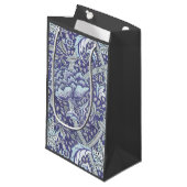 Petit Sac Cadeau William Morris Windrush fleurs bleues (Devant Angle)