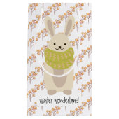 Petit Sac Cadeau Winter Rabbit With His Striped Scarf (Devant)