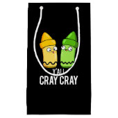 Petit Sac Cadeau Yall Cray Cray Funny Crazy Crayon Pun Dark BG (Devant)