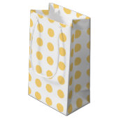 Petit Sac Cadeau Yellow polkadots (Dos Angle)