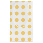 Petit Sac Cadeau Yellow polkadots (Devant)