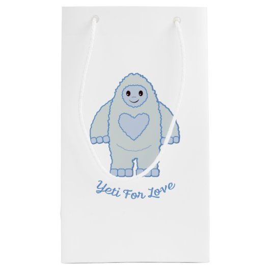 Petit Sac Cadeau Yeti pour l'amour (Dos)