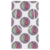 Petit Sac Cadeau Yin Yang Médaillon Violet Turquoise (Devant)