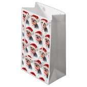 Petit Sac Cadeau Yorkshire Terrier Dog Breed Christmas Stars (Devant Angle)