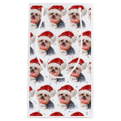 Petit Sac Cadeau Yorkshire Terrier Dog Breed Christmas Stars (Devant)