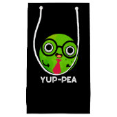 Petit Sac Cadeau Yup pea Funny Yuppie Veggie Pea Pun Dark BG (Devant)