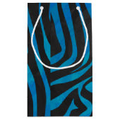 Petit Sac Cadeau Zebra Black et Blue Print (Dos)