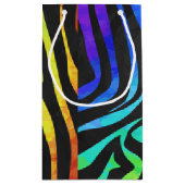 Petit Sac Cadeau Zebra Black et Rainbow Print (Dos)