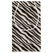 Petit Sac Cadeau Zebra raye une texture transparente + vos idées (Dos)