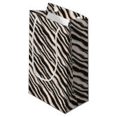Petit Sac Cadeau Zebra raye une texture transparente + vos idées (Devant Angle)