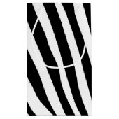 Petit Sac Cadeau Zebra rayures motif noir & blanc + vos idées (Dos)