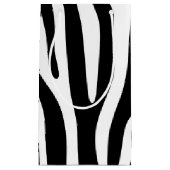 Petit Sac Cadeau Zebra rayures motif noir & blanc + vos idées (Devant)