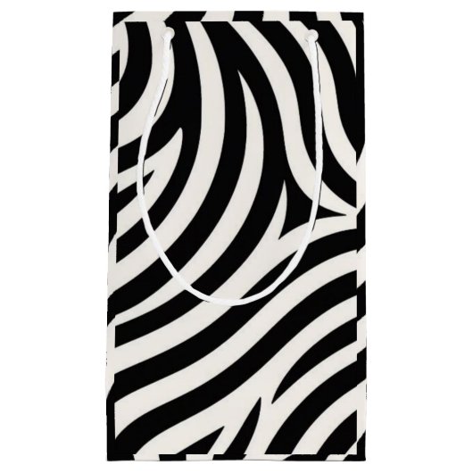 Petit Sac Cadeau Zebra Stripes Impression moderne (Devant)