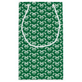 Petit Sac Cadeau Zigzag floral vert (Dos)