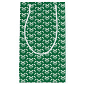 Petit Sac Cadeau Zigzag floral vert (Devant)