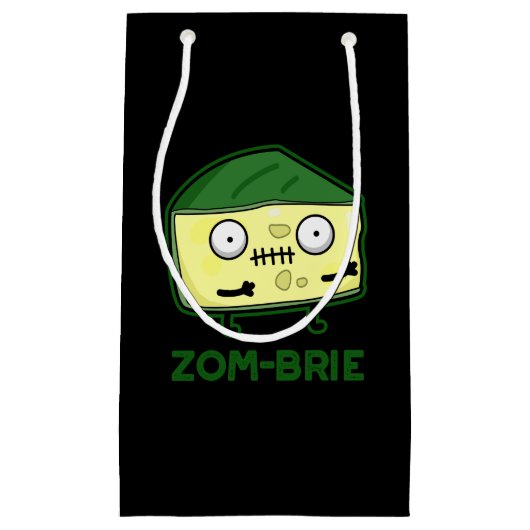 Petit Sac Cadeau Zom-brie Funny Zombie Pun Dark BG (Devant)