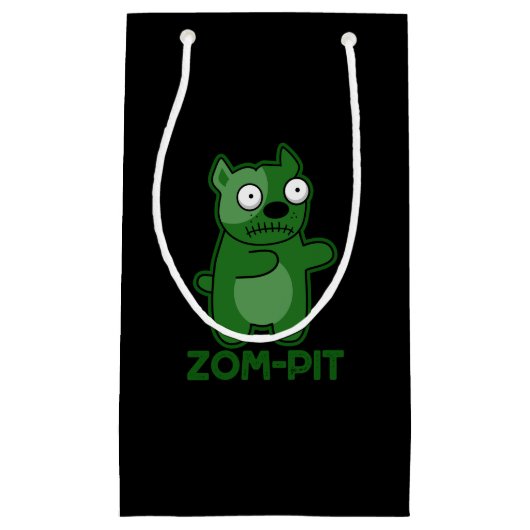 Petit Sac Cadeau Zom pit Funny Halloween Zombie Pun foncé BG (Devant)