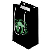 Petit Sac Cadeau Zoom-bee Funny Zombie Bee Pun Dark BG (Devant Angle)