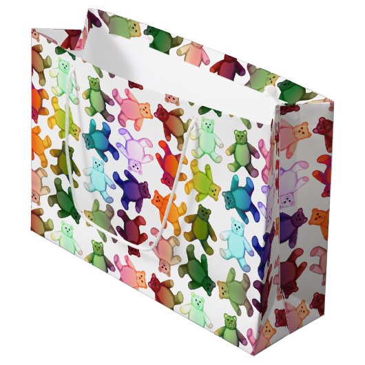 Petit sac coloré de cadeau de nounours (Devant Angle)