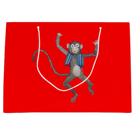 Petit sac de cadeau de singe (Devant)