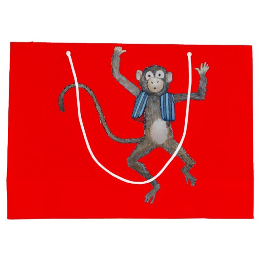 Petit sac de cadeau de singe (Dos)