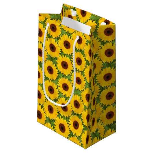 Petit sac de cadeau de tournesols (Devant Angle)
