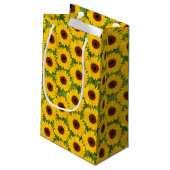 Petit sac de cadeau de tournesols (Dos Angle)