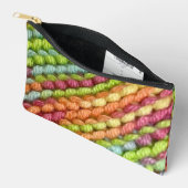 Petit Sac De Zipper Avec Photo Tricot De Gros Plan (Ouvrir)