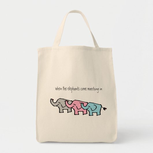 petit sac fourre-tout à éléphants des IWW (Devant)