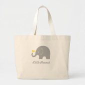 Petit Sac fourre-tout Eléphant Arachide, Coeur Jau (Devant)