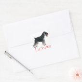 Petit Schnauzer Chien Chien Chien rose Sticker d'A (Enveloppe)