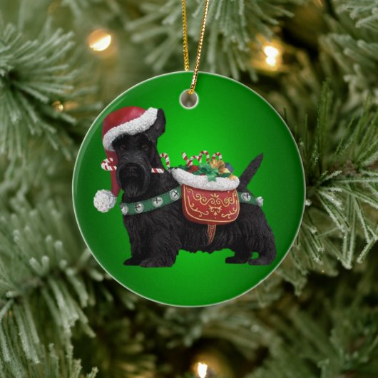 Petit Schnauzer noir chien ornement de Noël (Arbre)