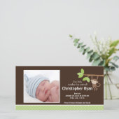 Petit singe bébé garçon naissance Faire-part photo (Debout devant)