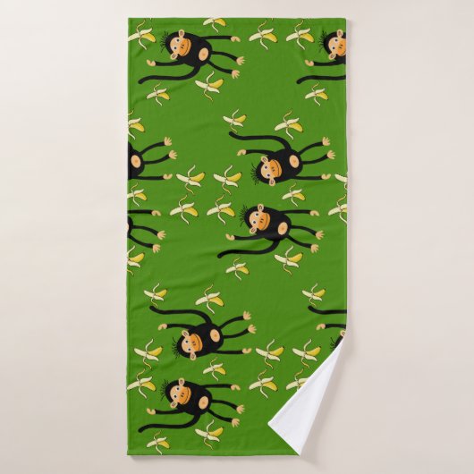 Petit Singe-Enfant mignon (Serviette de bain)