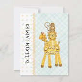 Petit Singe, Petit Bébé Faire-part de naissance 3 (Dos)