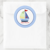 Petit Skipper Sailboat Round Custom Sticker (Sac)