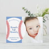 Petit Slugger Baseball Baby Faire-part de naissanc (Debout devant)