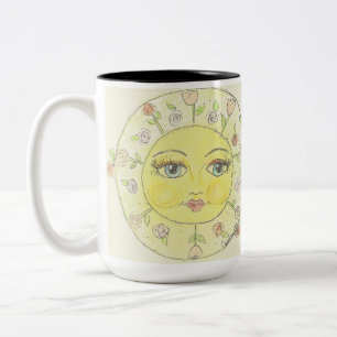 Petit soleil de fleur aux yeux brillants Mug café