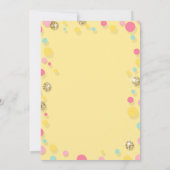 Petit soleil Invitation Anniversaire Pink Floral (Dos)