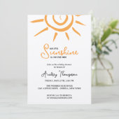 PETIT SOLEIL SUR LE CHEMIN BABY SHOWER INVITATION (Debout devant)