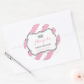 Petit Sticker Princesse, Rose, Parties scintillant (Enveloppe)