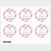 Petit Sticker Princesse, Rose, Parties scintillant (Feuille)