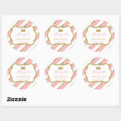 Petit Sticker Princesse, Rose, Parties scintillant (Feuille)