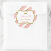 Petit Sticker Princesse, Rose, Parties scintillant (Sac)