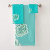 Petit Succulent Lumière Art Turquoise (En situation)