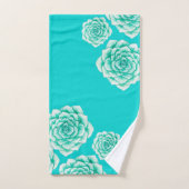 Petit Succulent Lumière Art Turquoise (Serviette à main)