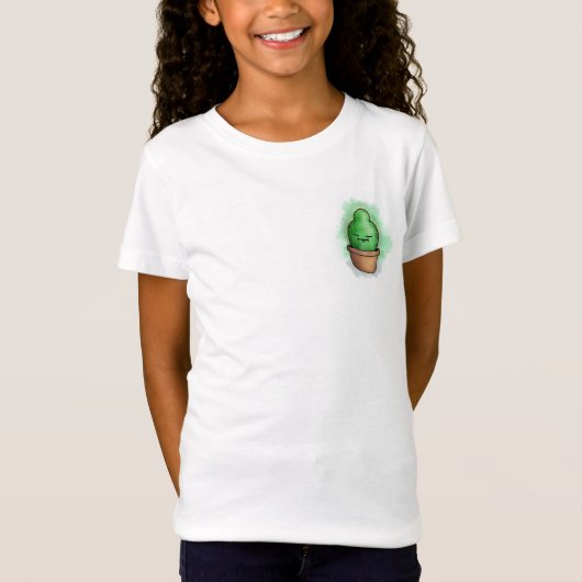 Petit T-shirt de bande dessinée de cactus (Devant)