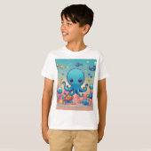 Petit t-shirt de crabe mignon. (Devant entier)