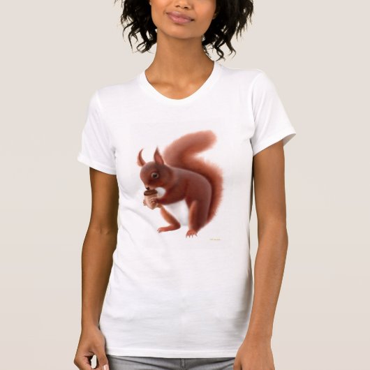 Petit T-shirt d'écureuil rouge (Devant)