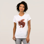 Petit T-shirt d'écureuil rouge (Devant entier)